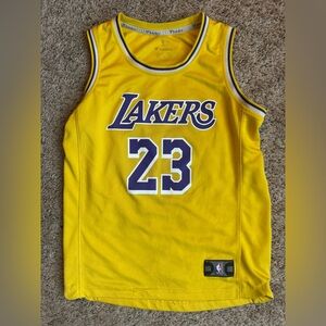 Fanatics Yellow Lakers James Jersey with Purple Accents
